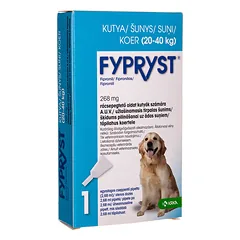 FYPRYST užlašinamasis tirpalas nuo parazitų 20-40 kg šunims, 268 mg nuotrauka