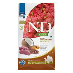 Sausas pašaras šunims FARMINA N&D QUINOA DOG Dry SKIN&COAT Venison&Coconut ADULT MED&MAX 2,5kg