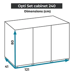 Aquael spintelė optiset 240 balta 120x40x80cm — 4 nuotrauka