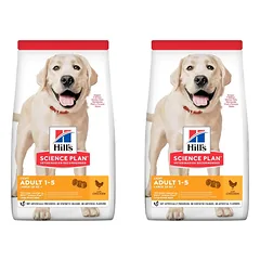 HILL'S Science Plan Canine Adult Light Large breed Chicken Vištienos maistas didelių veislių šunims36 kg (2x18 kg)