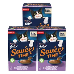 Felix Sauce Time Karma papildas suaugusiems katėms 18 x 40 g