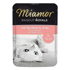 MIAMOR Ragu Karališkasis tunas ir vištiena padaže 100 g nuotrauka