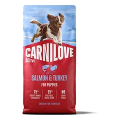 Carnilove Active sausas pašaras visų veislių šuniukams su kalakutiena ir lašiša