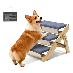 Mediniai laiptai augintiniams VEVOR ZD-25DOG05, 3 pakopų, 510 × 470 × 370 mm