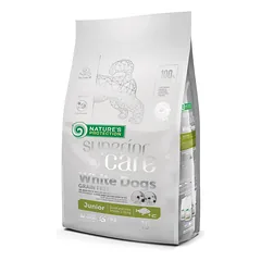 Nature's Protection Superior Care jaunų mažų veislių baltakailių šunų sausas begrūdis pašaras su baltos žuvies baltymais, 1,5 kg — 2 nuotrauka