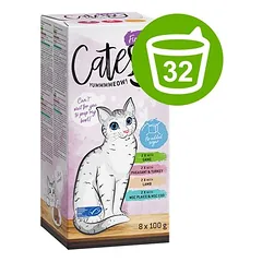 Catessy mišrus rinkinys, lėkštelės, drėgnas maistas katėms 32 x 100 g