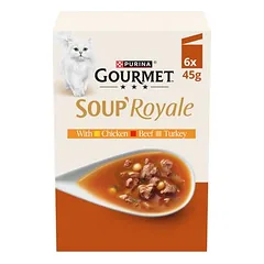 Gourmet Megapack Soup Royale, drėgnas maistas katėms 24 x 45 g