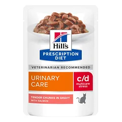Hill’s PD Feline c/d Urinary Stress Salmon konservai katėms, šlapimo sistemos veiklai 12x85 g