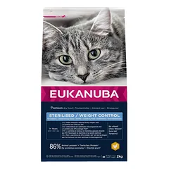 Eukanuba Weight Control sausas maistas sterilizuotoms katėms su vištiena, 2 kg