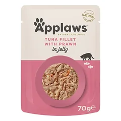 APPLAWS Cat Adult Pouch Tuna with Prawn in Jelly filet su tunu ir krevetėmis želė 70 g