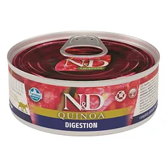 FARMINA N&D Cat Quinoa Digestion šlapias maistas katėms virškinimui gerinti 80 g