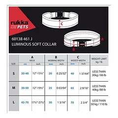 Rukka® Luminous Soft antkaklis, Dydis S: 30–40 cm kaklo apimtis, 20 mm pločio — 5 nuotrauka