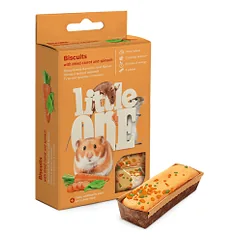 Little One sausainiai su morkomis ir špinatais skanėstai graužikams, 5x7 g