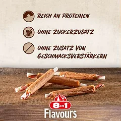8in1 Triple Flavour Ribs kramtomosios lazdelės, skanėstai šunims, 80 - 124 g — 2 nuotrauka