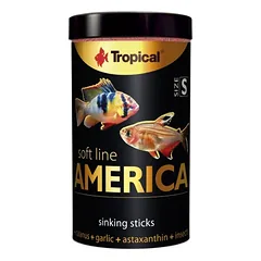 Tropical Soft Line America S maistas visaėdėms ir mėsėdėms Amerikos žuvims, minkštas 100 ml