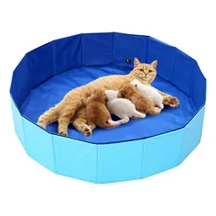 Qinhul Faltbarer Pool für Katzen und Hunde