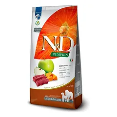 Farmina N&D Medium/Maxi su moliūgu, elniena ir obuoliu, sausas maistas šunims parduotuvėje petshop.lt
