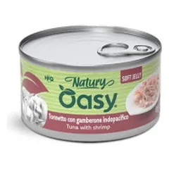 Oasy Natury Soft Jelly konservai su tunu ir krevetėmis katėms