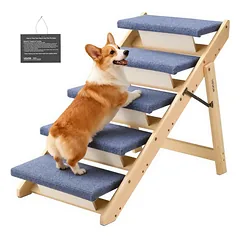 Laiptai augintiniams VEVOR ZD-25DOG07, 5 pakopos, sulankstomi, 78 × 66 × 47 cm