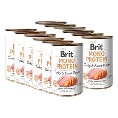 BRIT MONO PROTEIN TURKIJAUS ir saldžiųjų bulvių 12x400g
