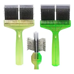 ActiVet Duo Plus šepetys SilCoater 2in1 - du minkšti šepečiai viename, skirti ilgiems, švelniems ir šilkiniams kailiams - didelis 9 cm