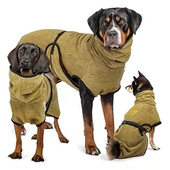 Rudelkönig Hundebademantel aus Baumwolle verstellbar