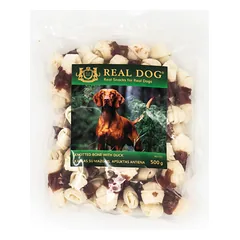 Real Dog Snacks Rawhide Bone Wrapped With Duck 500 g parduotuvėje mumbo.lt
