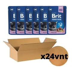 Brit Premium konservai kačiukams White Fish Kitten, dėžė x 24vnt — 2 nuotrauka