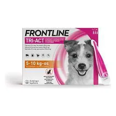 Frontline Tri-Act S antiparazitinis užlašinamasis tirpalas 5-10 kg šunims, 3 vnt.