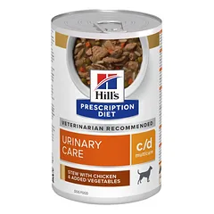 Hill’s PRESCRIPTION DIET c/d Multicare troškinys šunims šlapimo sistemos priežiūrai 6x354g