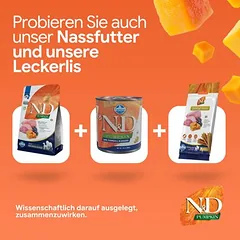 Farmina N&D begrūdis Pumpkin Adult Medium & Maxi su ėriena ir mėlynėmis, sausas maistas šunims — 5 nuotrauka