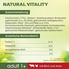 Perfect Fit Natural Vitality Adult 1+ su jautiena ir vištiena, sausas maistas katėms — 5 nuotrauka