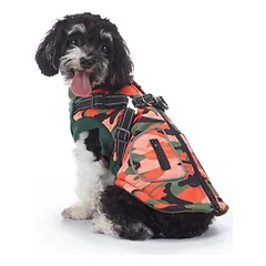 PAW COUTURE gyvūnų augintinių liemenė,dvipusė,oranžinė/žalia, S dydis, dvipusė, oranžinė/žalia, M dydis — 4 nuotrauka