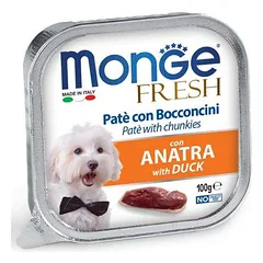 Monge Fresh Pate With Duck konservai šunims, paštetas su antiena, 100 g