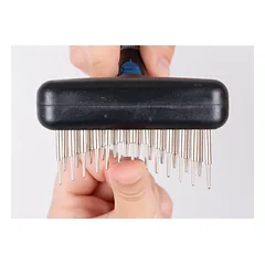 Show Tech dvigubos eilės sukamasis ir kabantis grėblys - dvigubos eilės grėblys šunims, pneumatiniai ir besisukantys kaiščiai, 18cm — 2 nuotrauka