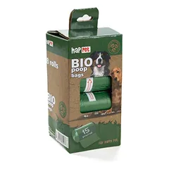 HapPet BIO maišeliai ekskrementams 8 ritinėliai (žali)