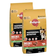 PEDIGREE sausas maistas mažų veislių šunims su jautiena ir daržovėmis 2x12 kg