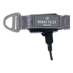 Nomad Tales Spirit USB LED pavadėlio ilgintuvas, neoninis geltonas ir pilkas, Vidutiniams 11–25 kg — 5 nuotrauka