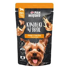 PAN MIĘSKO Gabalėliai padaže: kalakutiena su antiena, 150 g, šunims