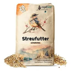 Schalenloses Streufutter mit Mehlwürmern Marke Vogelfood