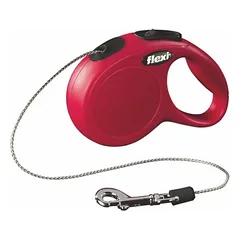 Flexi New Classic XS automatinis pavadys raudonas, 3 m, virvutė