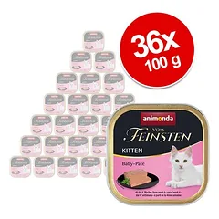 Animonda Vom Feinsten Baby Paté ekonominė pakuotė, drėgnas maistas katėms 36 x 100 g