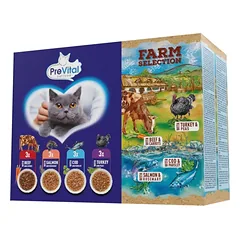 Prevital Cat Farm Selection mišinys mėsa ir žuvis padaže maišelyje 85 g (12 pak.)