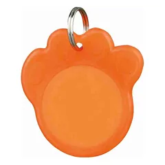 pakabukas, atspind. šviesą, 3.5 cm, oranžinis fosforescuojantis su adreso lauku