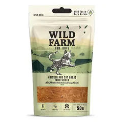WILD FARM Vištienos ir žolės filė katėms 50 g katėms skirtas skanėstas