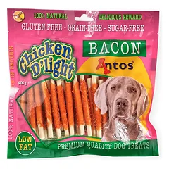 Antos skanėstai šunims su vištiena D’light Bacon 400g