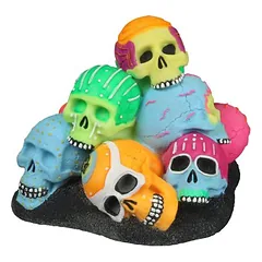 Aqua Della Aquarium Dekoration Dia de los Muertos Schädelhaufen