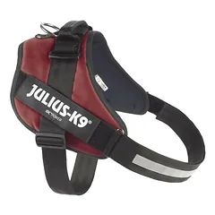 Julius - K9 IDC Powerharness Bordeaux - Rudas - aukštos kokybės šunų pakinktai, Bordo spalvos