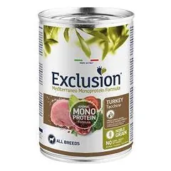 Exclusion Mono Protein Mediterraneo konservuotas maistas šunims su kalakutiena, 400 g