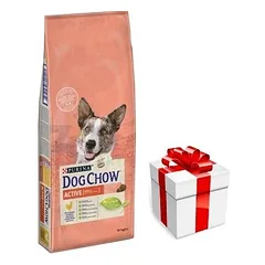 PURINA Dog Chow Adult Active Chicken 14kg + STAIGMENA ŠUNIUI